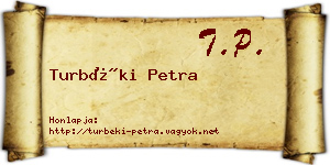 Turbéki Petra névjegykártya